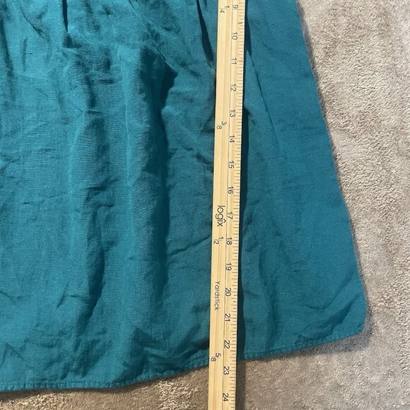 Old Navy Shirt Womens XS Turquoise Crochet Sleeve Square Neck Short Slv Blouse - Picture 6 of 6